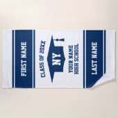 High School Afstuderen Klasse van 2025 monogrammed Strandlaken (Voorkant)