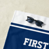 High School Afstuderen Klasse van 2025 monogrammed Strandlaken (In situ)