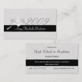 High School Afstuderen Name Cards - 2009 Contactkaartje (Voorkant / Achterkant)