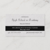 High School Afstuderen Name Cards - 2009 Contactkaartje (Achterkant)