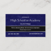 High School Afstuderen Name Cards - 2010 Contactkaartje (Achterkant)