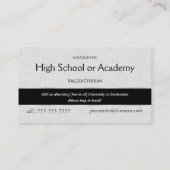 High School Afstuderen Name Cards - 2010 Contactkaartje (Achterkant)