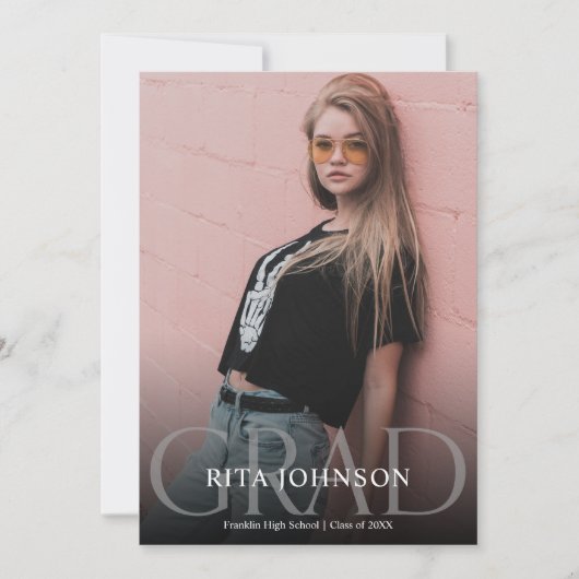 High School Afstuderen Party Foto Afstuderen Kaart (Voorkant)