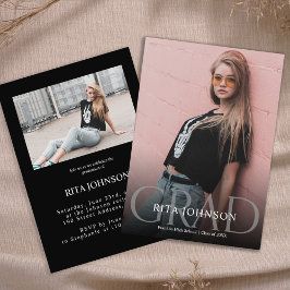 High School Afstuderen Party Foto Afstuderen Kaart