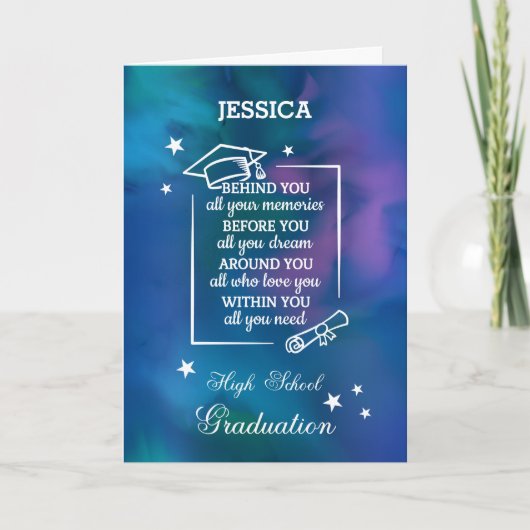 High School Afstuderen Quote Kaart (Voorkant)