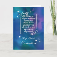 High School Afstuderen Quote Waterverf Achtergrond