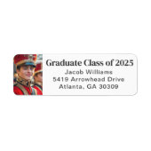 High School Band Afstuderen Foto Etiket (Voorkant)