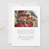 High School Band Modern 2 Foto Afstuderen Aankondiging (Achterkant)