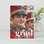 High School Band Modern 2 Foto Afstuderen Party Kaart (Staand voorkant)