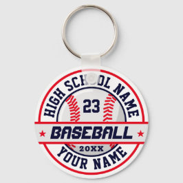 High School Baseball Player past sport aan Sleutelhanger
