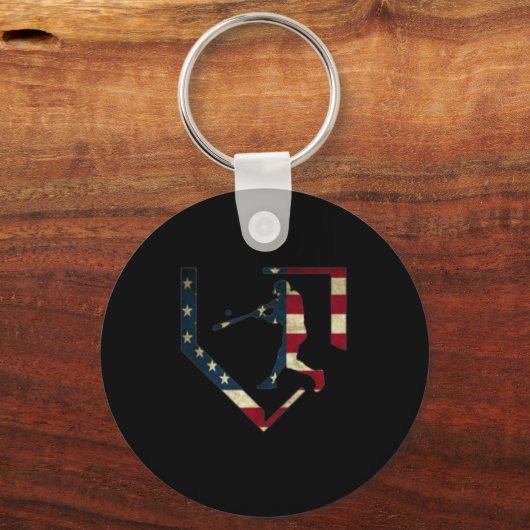 High School Baseball Season College Ball Player Us Sleutelhanger (Voorkant)