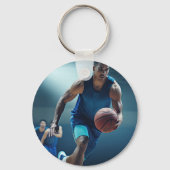 High School Basketball Player Photo Keepsake Sleutelhanger (Achterkant)