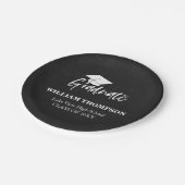 High School Chalk Black & White Afstudeerder Party Papieren Bordje (Gekanteld)