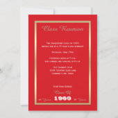 High School Class Reunion Bold Rood Kaart (Voorkant)