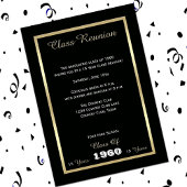 High School Class Reunion Zwart en Goud Kaart
