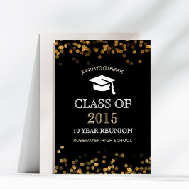 High School Class Reunion Zwart Goud Kaart