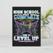 High School Complete Gamer Gaming Afstuderen Kaart (Staand voorkant)