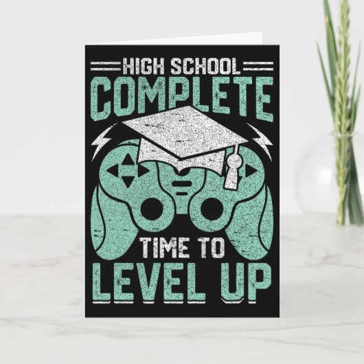 High School Complete Time To Level Up Video Game G Kaart (Voorkant)