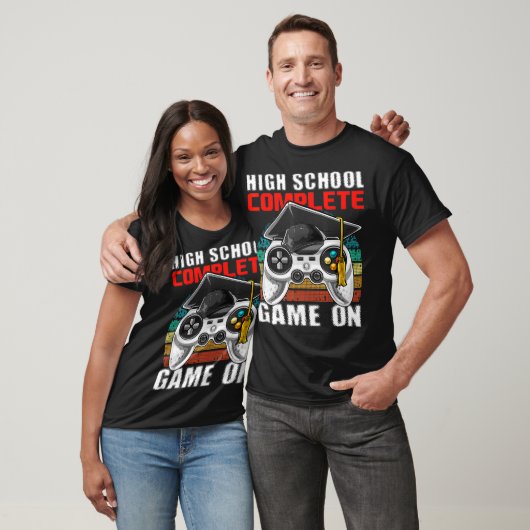 High School Complete Video Game Senior Afstuderen T-shirt (Unisex)