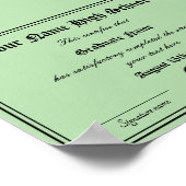 High School Diploma Officiële Certificaat sjabloon Poster (Hoek)