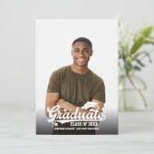 High School Foto Afstuderen Aankondiging (Staand voorkant)