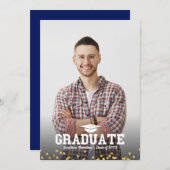 High School Foto Afstuderen Aankondiging Kaart (Voorkant / Achterkant)
