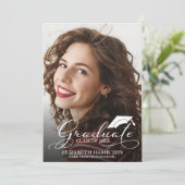 High School Foto Afstuderen Aankondiging Kaart (Staand voorkant)