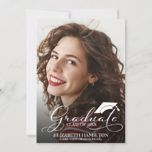 High School Foto Afstuderen Aankondiging Kaart