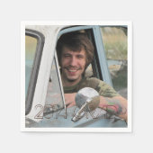 High School foto afstuderen partij Grunge Brown Servetten (Voorkant)