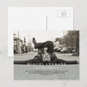 High School Foto Afstuderen Party Jongens Modern Uitnodiging Briefkaart (Voorkant / Achterkant)