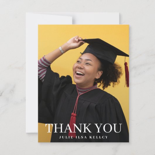 High School fototypografie Afstuderen Bedankkaart (Voorkant)