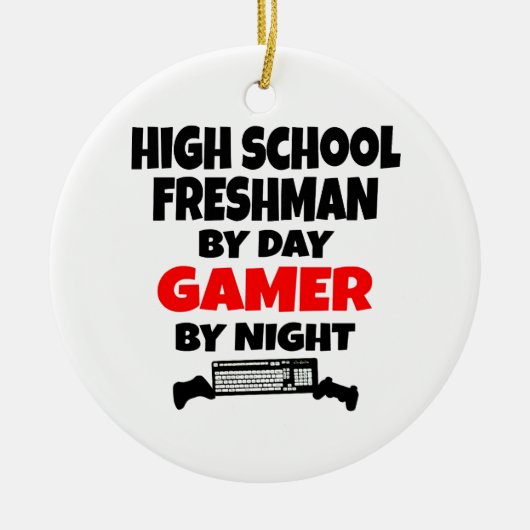 High School Freshman beroemd gemaakt door Day Game Keramisch Ornament (Voorkant)