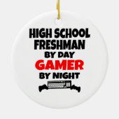 High School Freshman beroemd gemaakt door Day Game Keramisch Ornament (Achterkant)