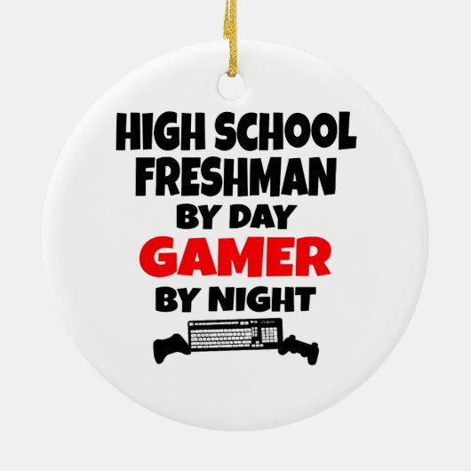 High School Freshman beroemd gemaakt door Day Game Keramisch Ornament (Achterkant)