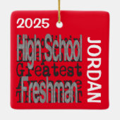 High School Freshman Extraordinaire CUSTOM Keramisch Ornament (Achterkant)