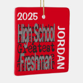 High School Freshman Extraordinaire CUSTOM Keramisch Ornament (Rechts)