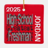 High School Freshman Extraordinaire CUSTOM Keramisch Ornament (Achterkant)
