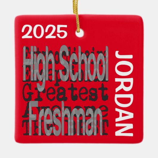 High School Freshman Extraordinaire CUSTOM Keramisch Ornament (Voorkant)
