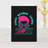 High School Funny Afstuderen Gamer Kaart (Gele Bloem)