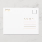 High School Gold Glitter Afstudeerder aangekondigd Briefkaart (Achterkant)