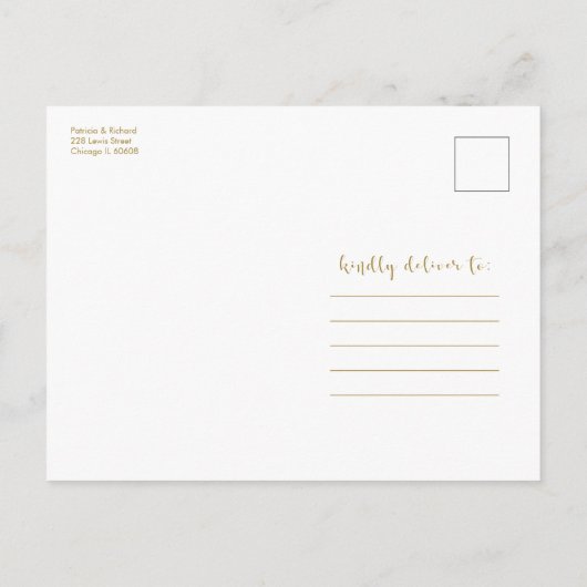 High School Gold Glitter Afstudeerder aangekondigd Briefkaart (Achterkant)