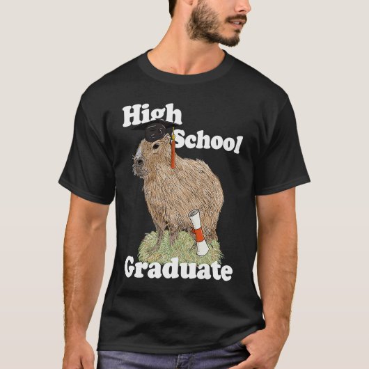 High School Graduate Capybara Graduation Seniors C T-shirt (Voorkant)