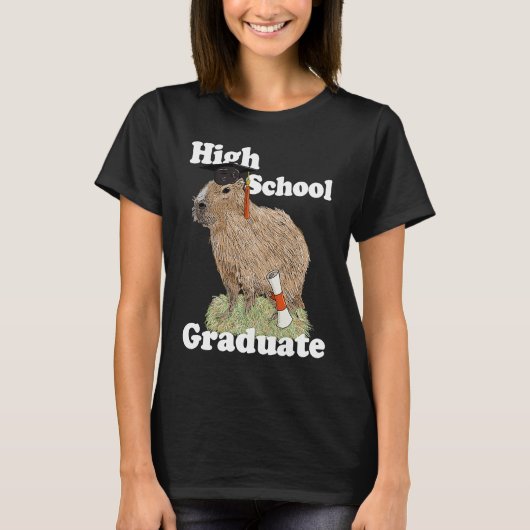 High School Graduate Capybara Graduation Seniors C T-shirt (Voorkant)
