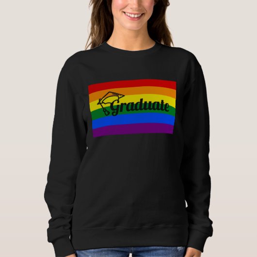 High School Graduate College Gay Pride Flag Trui (Voorkant)