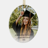 High School Graduate Photo Graduation Keramisch Ornament (Rechts)