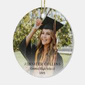 High School Graduate Photo Graduation Keramisch Ornament (Links)