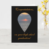 High School Graduation, Folded Greeting Card Kaart (Gele Bloem)