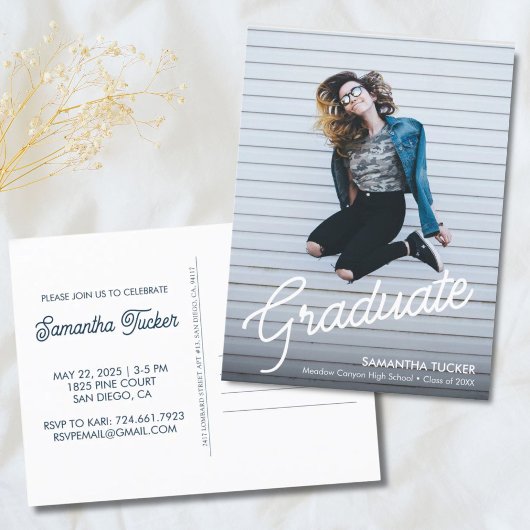 High School Graduation Party Invitation Briefkaart