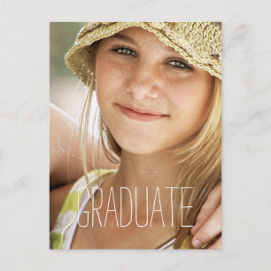 High School Graduation Party Moderne foto Afstuder Uitnodiging Briefkaart