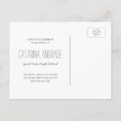 High School Graduation Party Moderne foto Afstuder Uitnodiging Briefkaart (Achterkant)